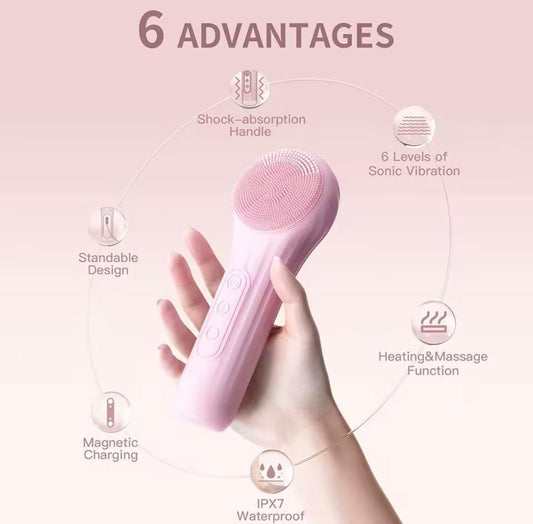 Brosse Nettoyante Visage Électrique en Silicone – Nettoyage Profond & Peau Éclatante
