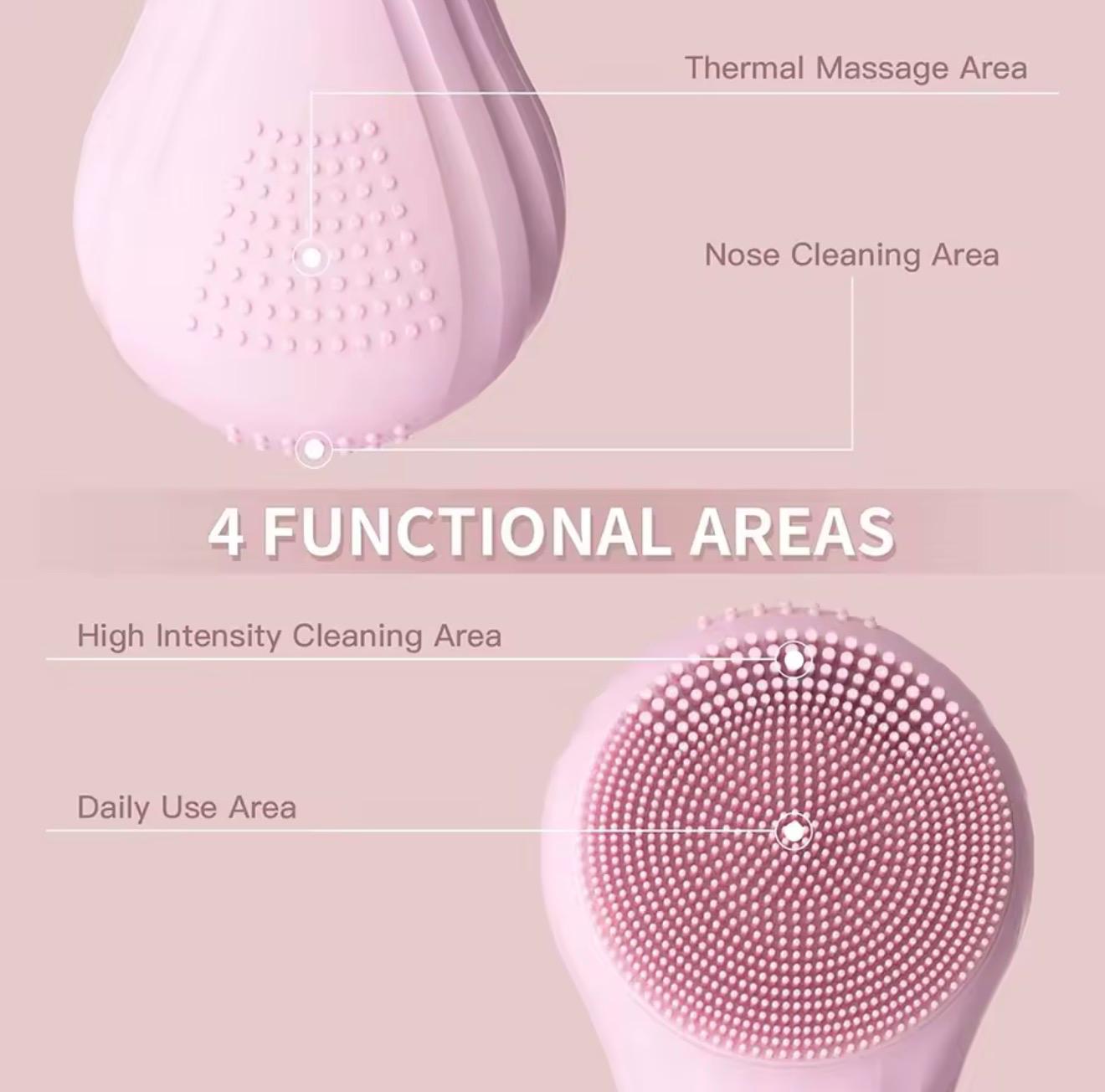 Brosse Nettoyante Visage Électrique en Silicone – Nettoyage Profond & Peau Éclatante
